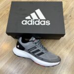 کفش ورزشی مردانه آدیداس ماراتن Adidas Marathon اصل وزن سبک زیره پیو PU رنگ طوسی مشکی