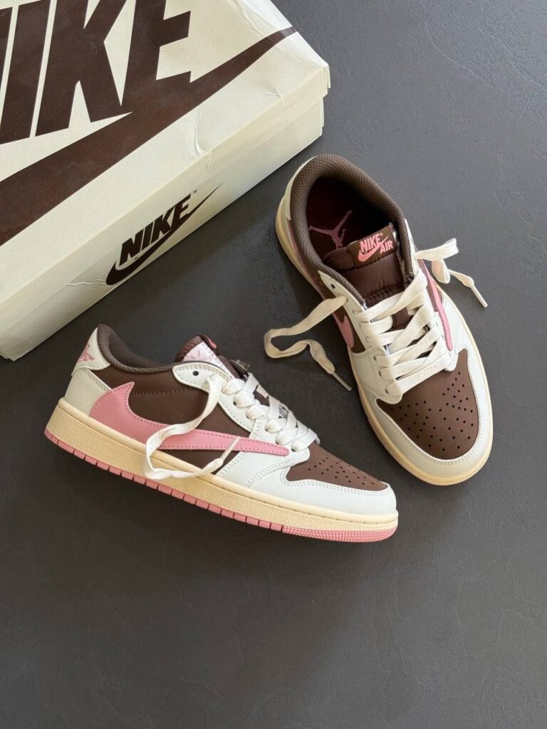 کتونی نایک ایر جردن 1 Low مدل Brown Pink – استایل خاص، کیفیت بالا، مناسب روزمره